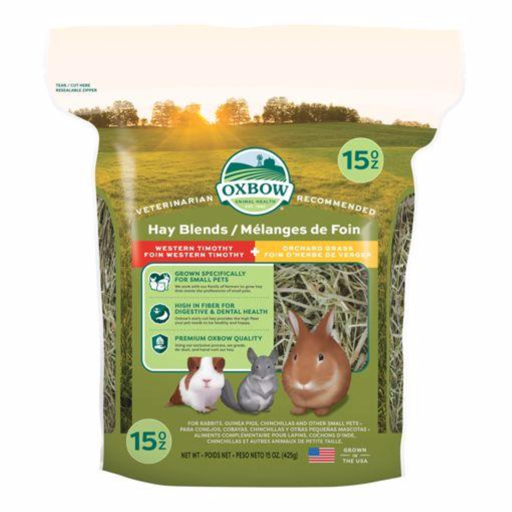 Oxbow Hay Blend Western Timothy & Orchard Grass Small Animal Food, 15-oz