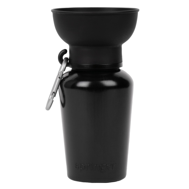 Springer Flip Dog Travel Bottle, Black, 20-oz