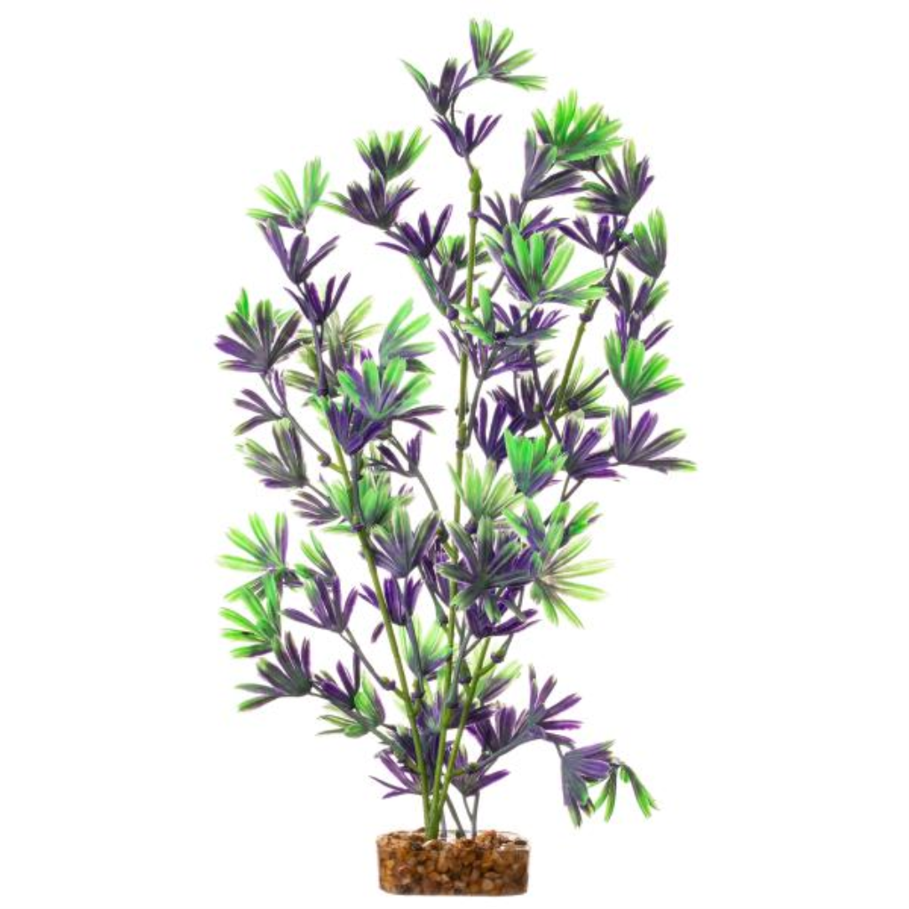 GloFish Aquarium Plant, Purple/Green, Large