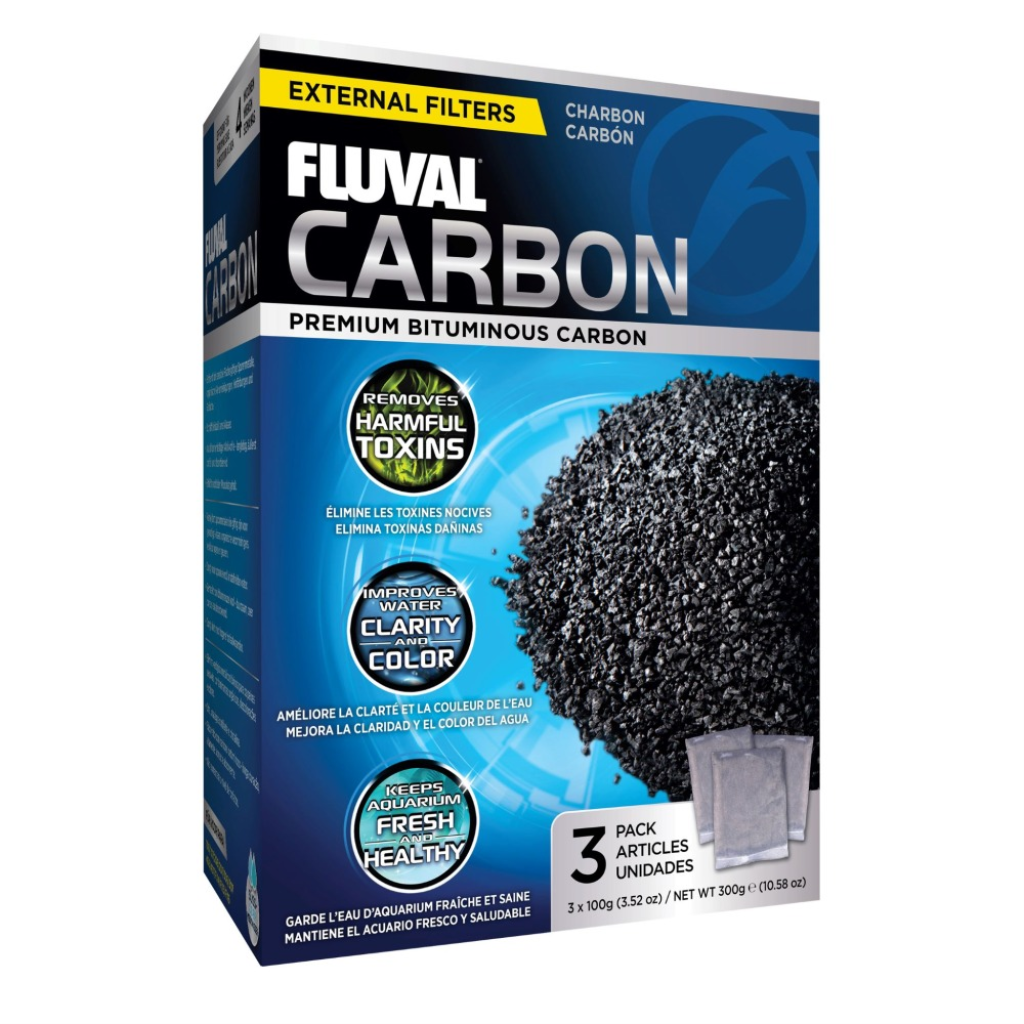Fluval Carbon Filter Media for Aquariums, 3-pk