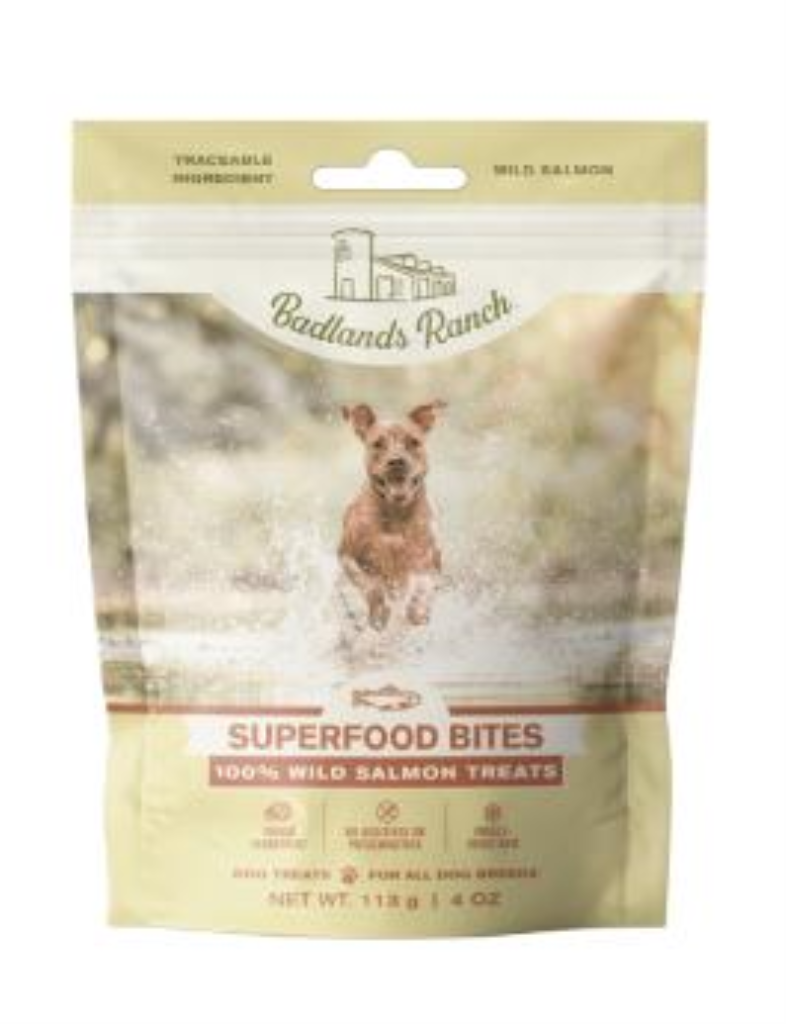 Badlands Ranch Superfood Bites 100% Wild Salmon Dog Treats, 4-oz