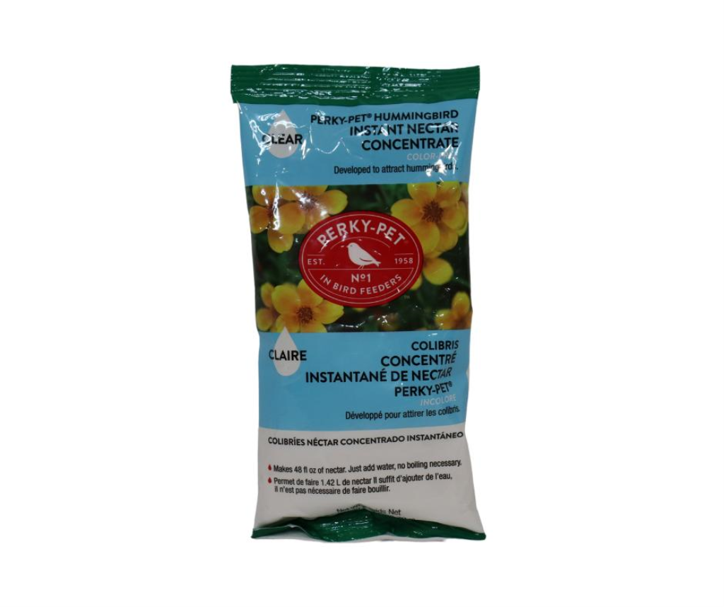 Perky-Pet Hummingbird Instant Nectar Concentrate Wild Bird Food, Clear, 8-oz