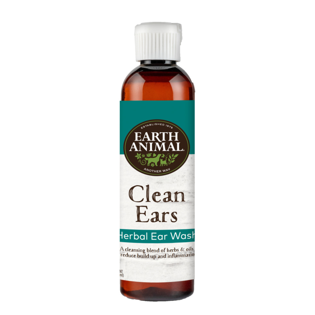 Earth Animal Herbal Topical Remedies Clean Ears Ear Wash for Dogs & Cats, 4-oz Bottle