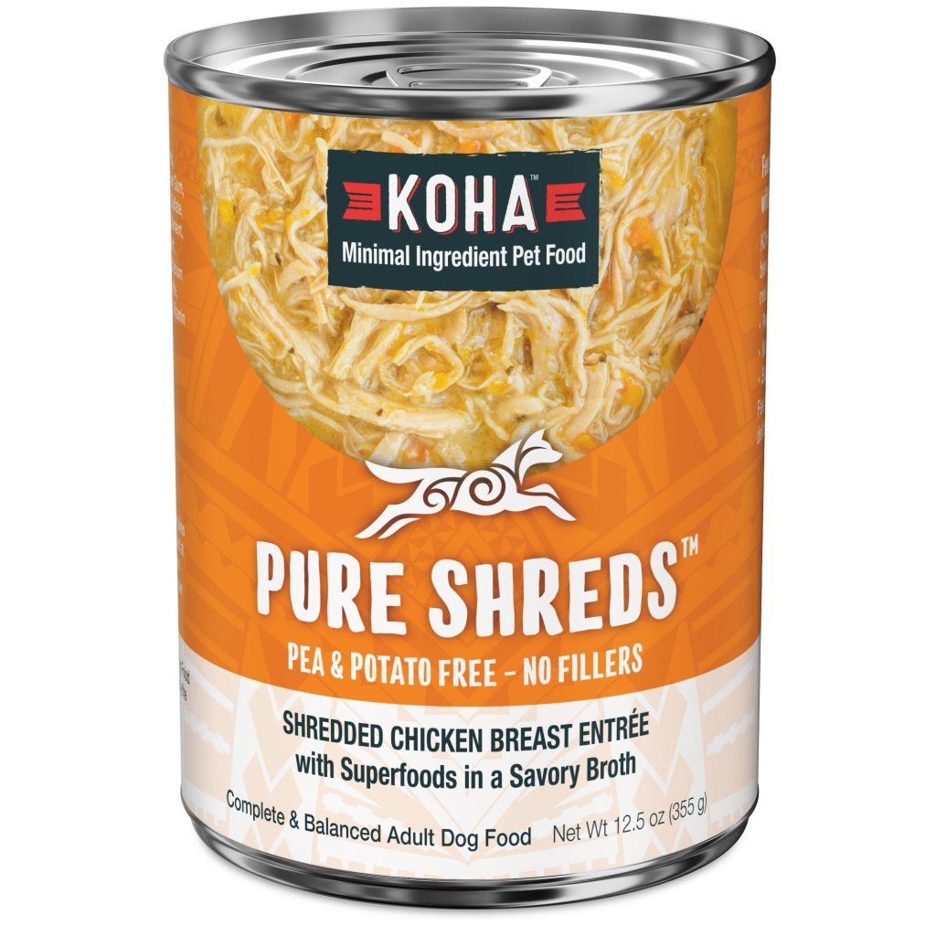 Koha Pure Shreds Shredded Chicken Breast Entree Canned Dog Food, 12.5-oz