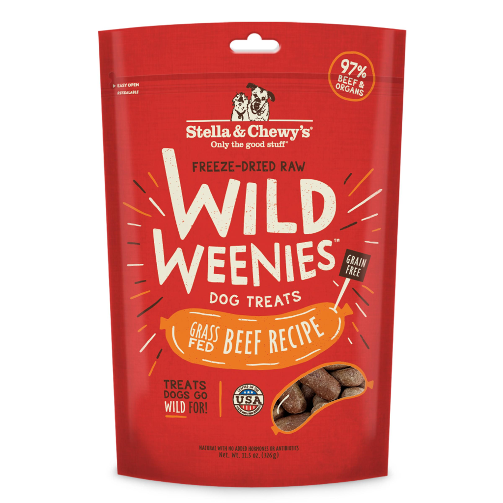 Stella & Chewy's Wild Weenies Grass-Fed Beef Recipe Freeze-Dried Dog Treats, 11.5-oz