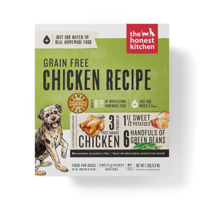 The Honest Kitchen Chicken Recipe Grain-Free Dehydrated Dog Food, 2-lb box