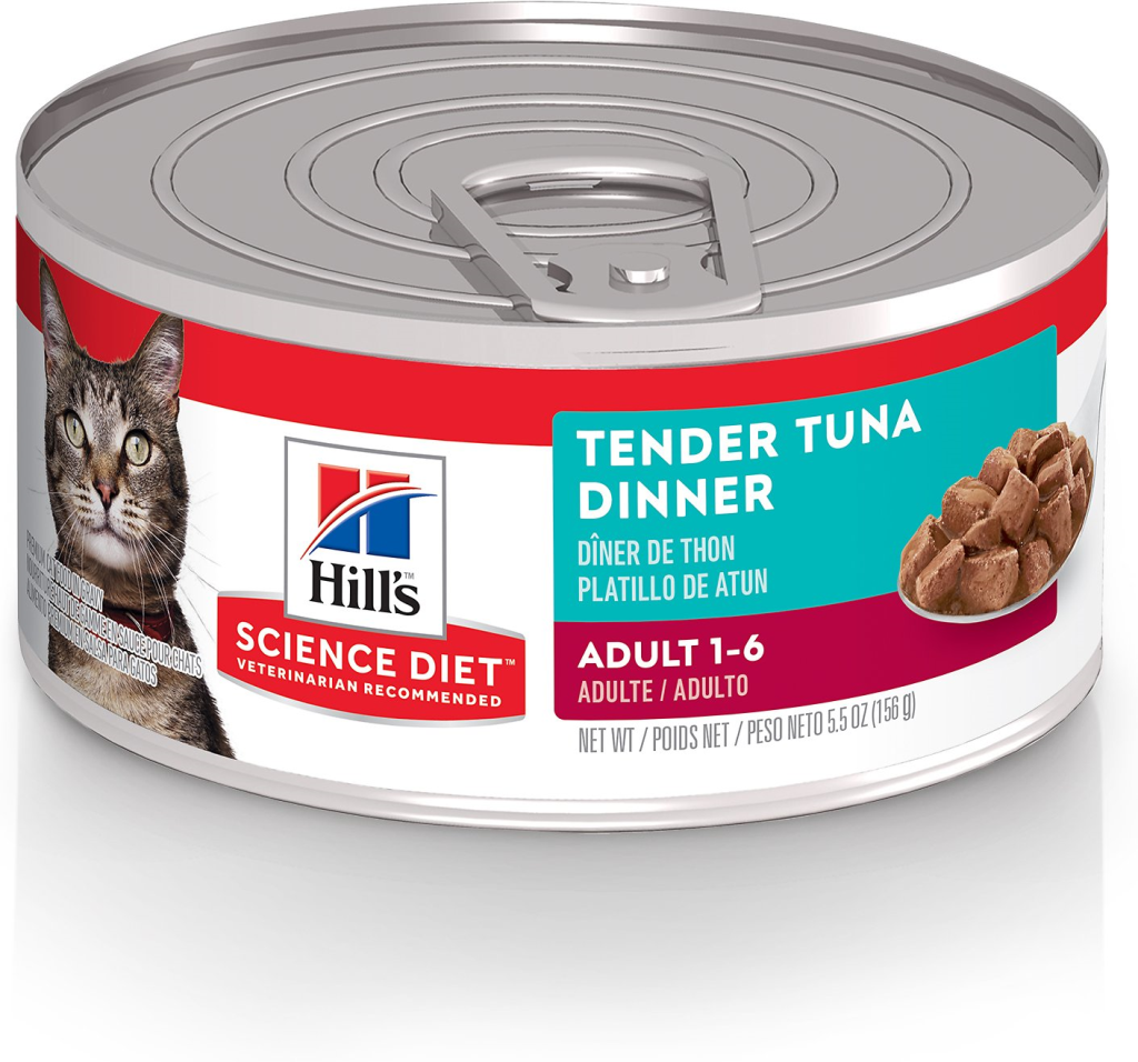 Hill's Science Diet Adult Tender Tuna Dinner Wet Cat Food, 5.5-oz