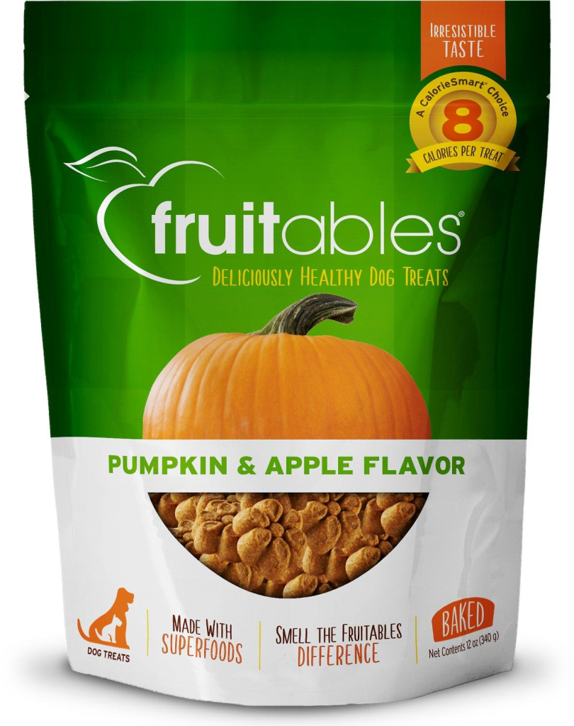 Fruitables Pumpkin & Apple Flavor Crunchy Dog Treats, 12-oz