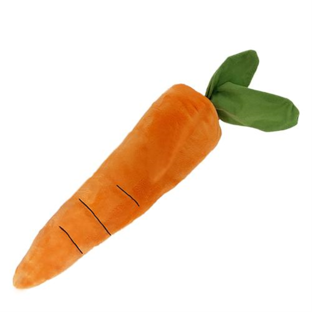 Petlou Carrot Plush Dog Toy, 15-in