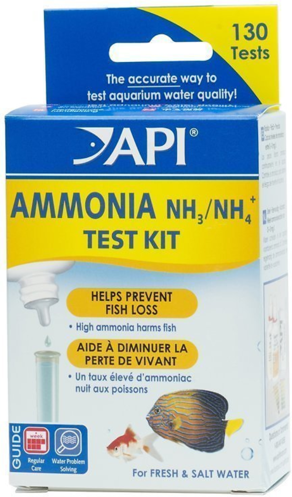 API Ammonia Freshwater & Saltwater Aquarium Test Kit, 130 count