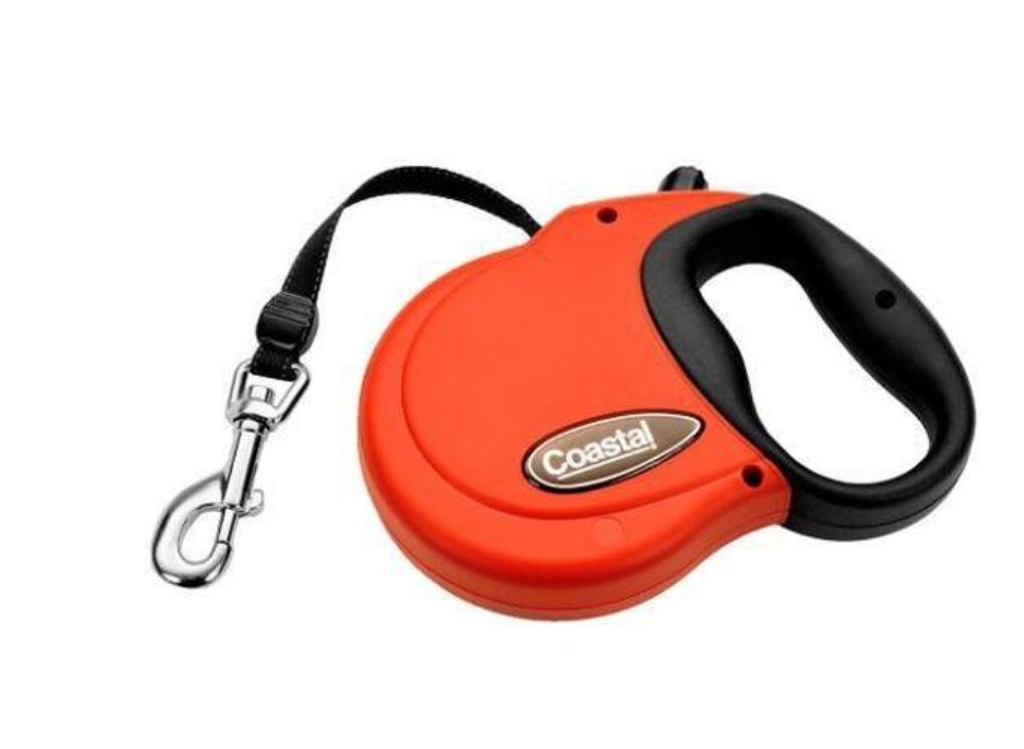 Coastal Power Walker Retractable Dog Leash, Red, Small up to 32-lb
