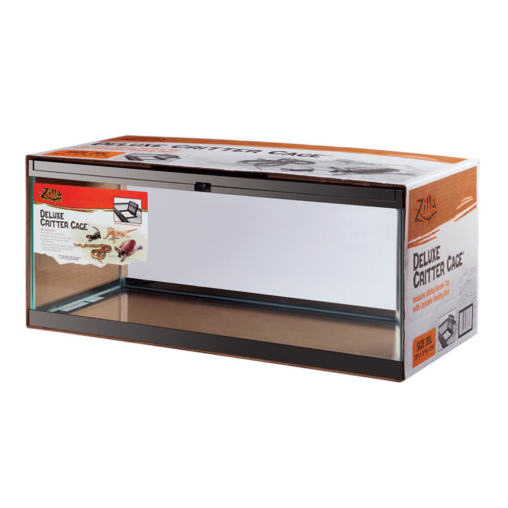 Zilla Deluxe Critter Cage with Door Reptile Terrarium, 20-gallon