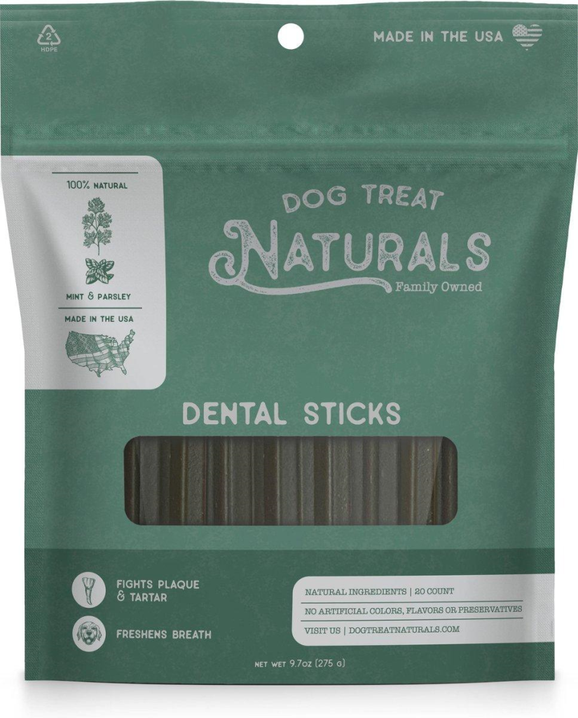 Dog Treat Naturals Superfood Veggie Fresh Dental Sticks Dog Treats, 20-count