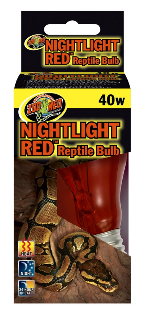 Zoo Med Nightlight Red Reptile Lamp, 40-watt