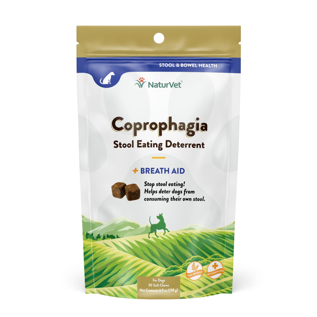 NaturVet Coprophagia Stool Eating Deterrent Plus Breath Aid Soft Chews Dog Supplement, 90-count