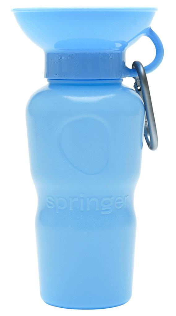 Springer Classic Dog Travel Bottle, Sky Blue, 22-oz