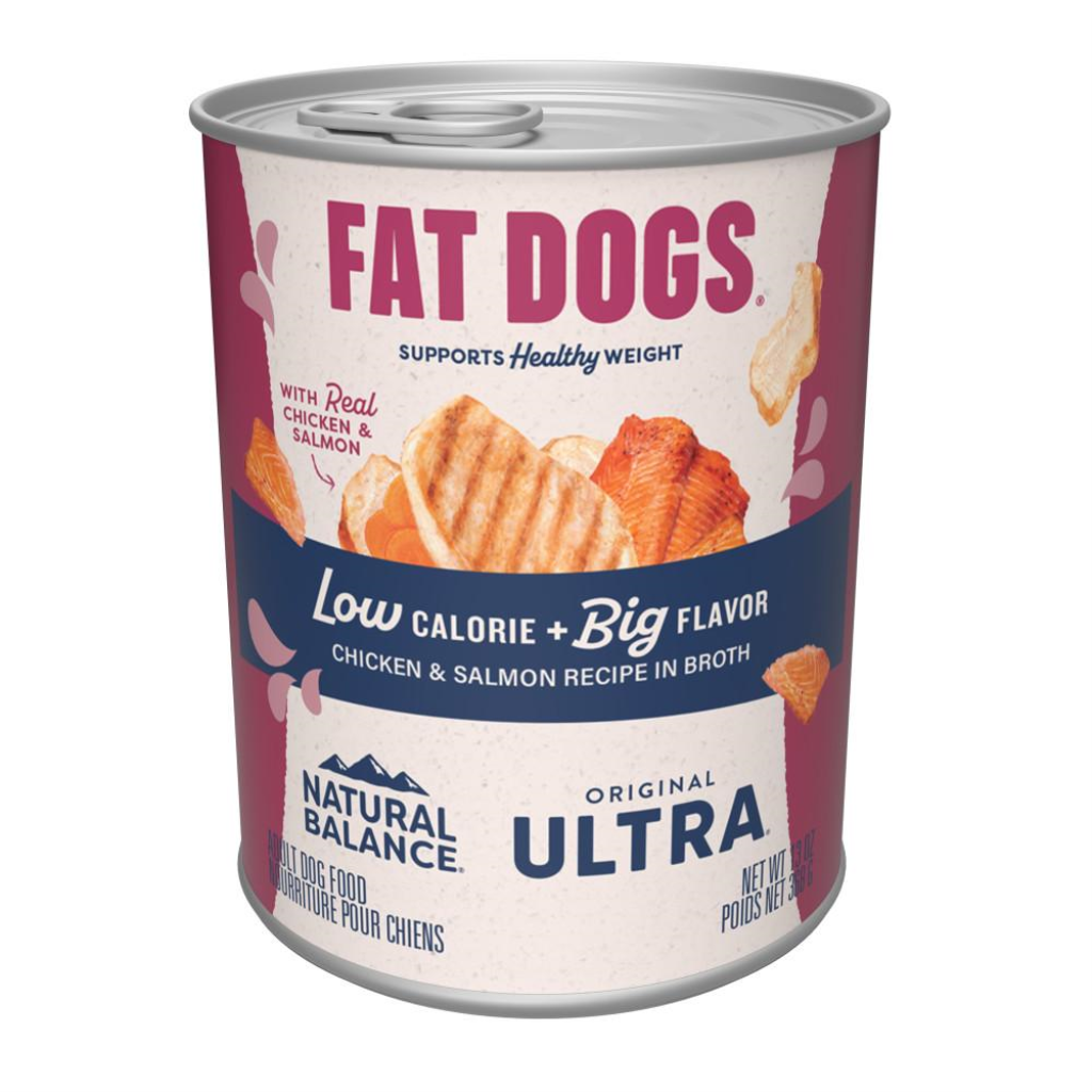 Natural Balance Original Ultra Fat Dogs Chicken & Salmon Recipe in Broth Wet Dog Food Can, 13-oz