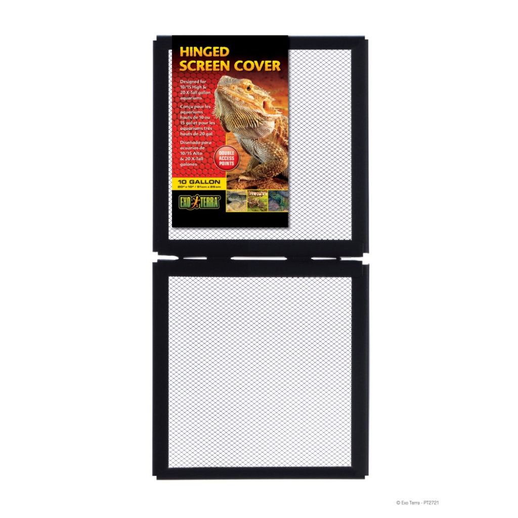 Exo Terra Aquarium & Terrarium Hinged Door Screen Cover, 10-gal