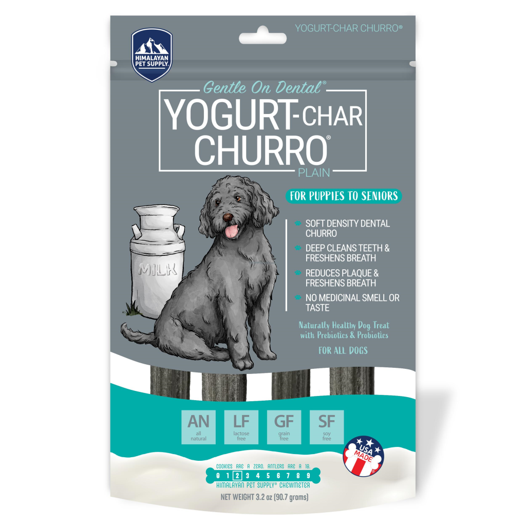 Himalayan Pet Supply Health & Wellness Yogurt-Charcoal Churro Dog Treats, 3.2-oz