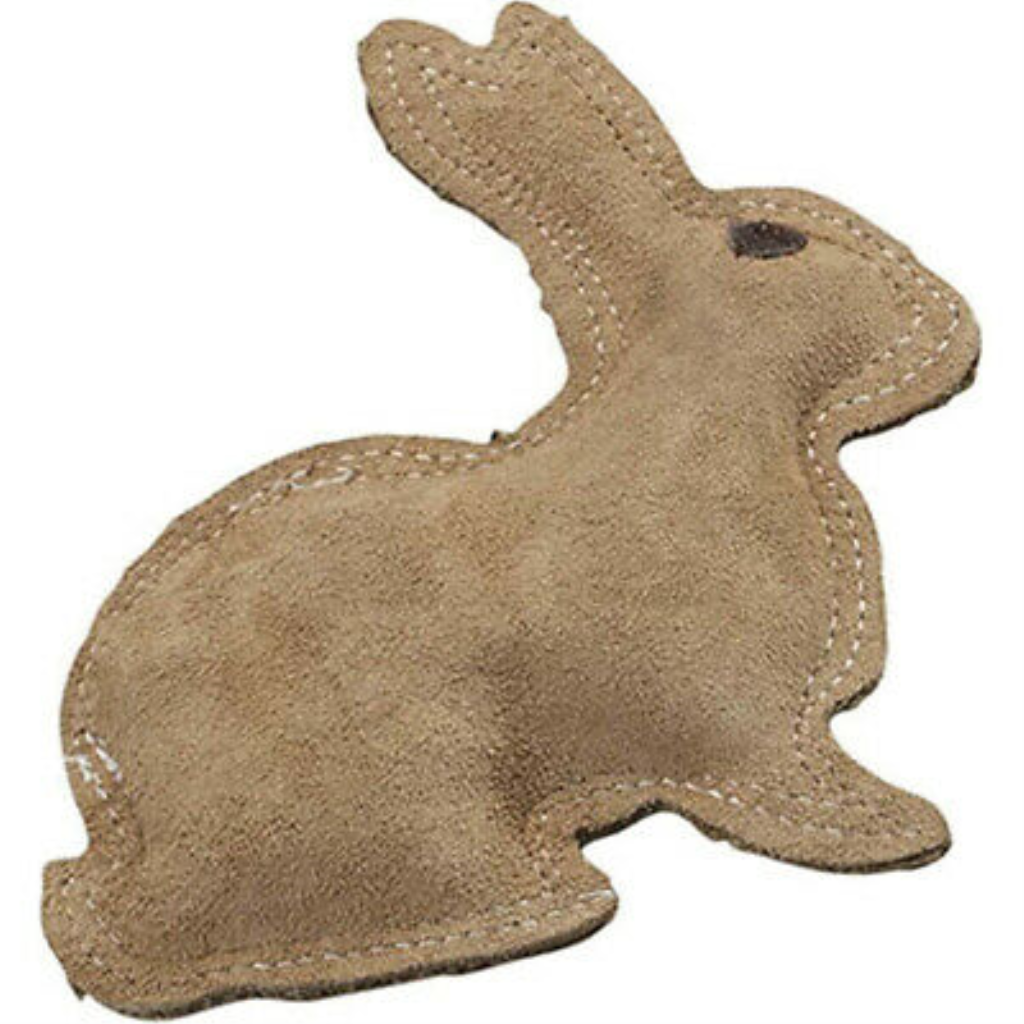 Ethical Pet Dura-Fused Leather Rabbit Dog Toy, Small