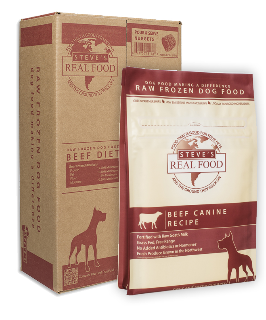 Steve's Real Food Beef Patties Raw Frozen Dog Food, 13.5-lb