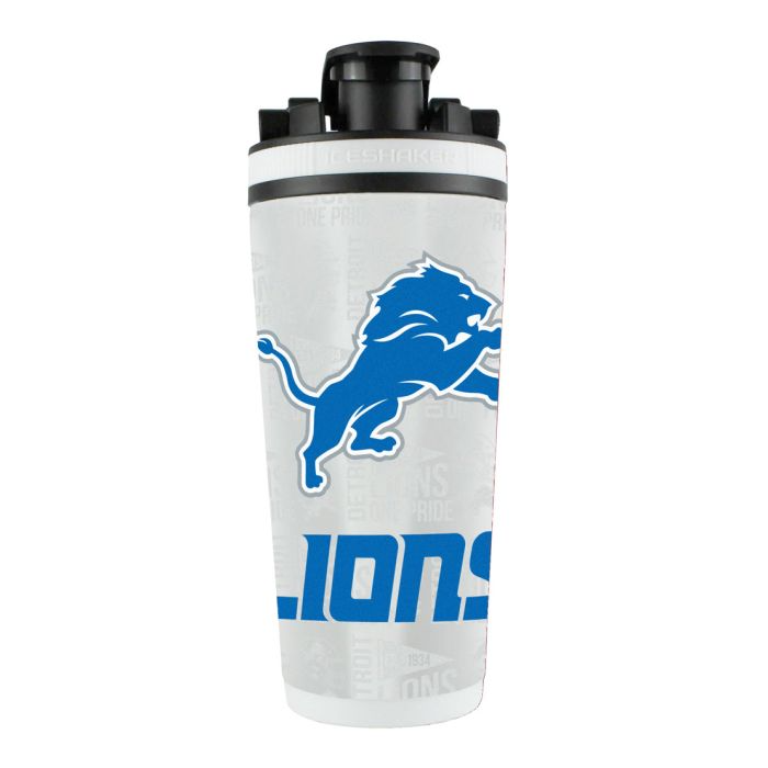 Detroit LIons White 26 oz. 4D Stainless Steel Ice Shaker