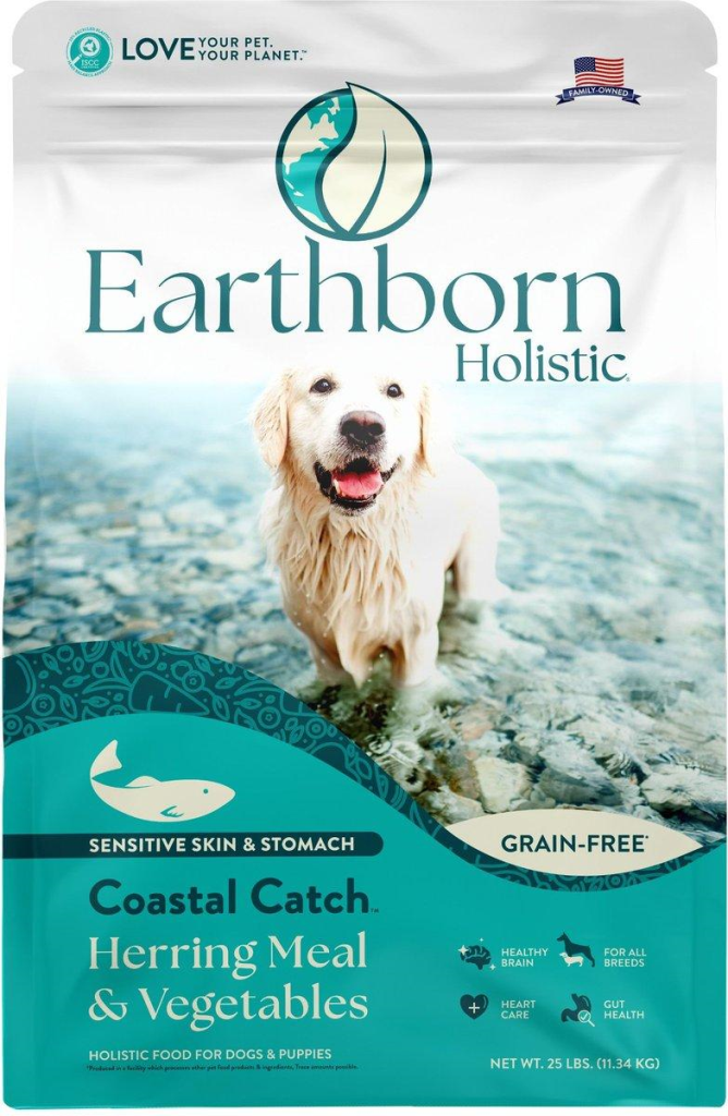 Earthborn Holistic Coastal Catch Herring Meal & Vegetables Grain-Free Dry Dog Food, 25-lb