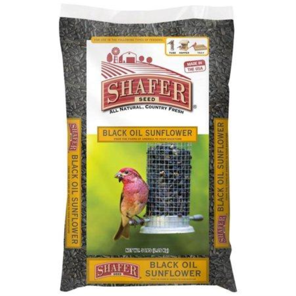 Shafer Seed Black Oil Sunflower Seed Wild Bird Food, 5-lb