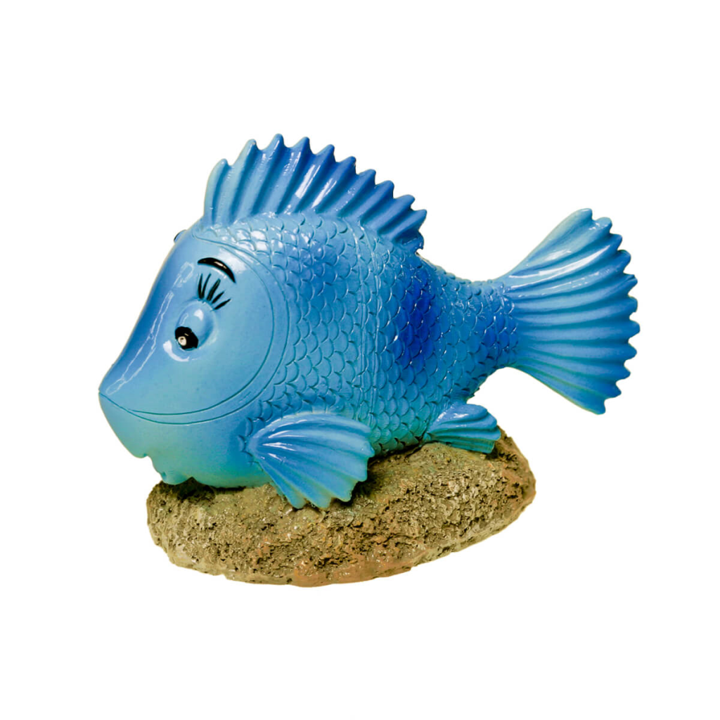 Blue Ribbon Exotic Environments Razorback Happy Fish Aquarium Ornaments