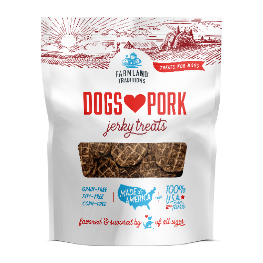 Farmland Traditions Pork Jerky Dog Treats, 6-oz