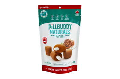 Presidio Pill Buddy Naturals Hickory Smoked Beef Pill Dog Treats, 5.29-oz