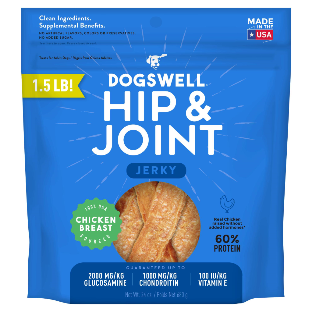 Dogswell Jerky Grain-Free Hip & Joint Chicken Treat, 24-oz