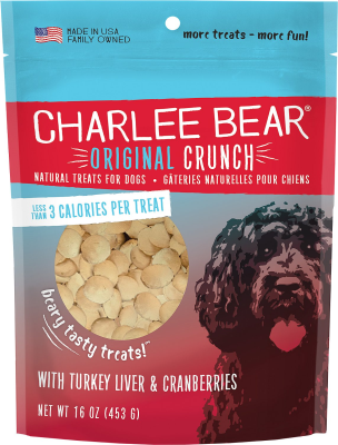 Charlee Bear Turkey Liver & Cranberries Dog Treats, 16-oz