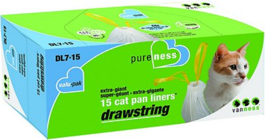Van Ness Drawstring Cat Pan Liners, X Giant, 15 count