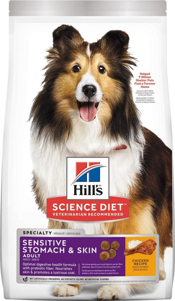 Hill's Science Diet Adult Sensitive Stomach & Skin Chicken Dry Dog Food, 4-lb