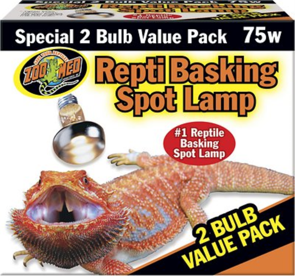 Zoo Med Repti Basking Reptile Spot Lamp, 75-Watt, 2-count