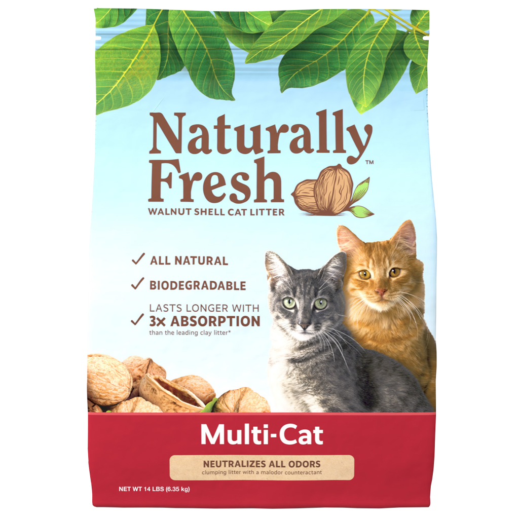 Naturally Fresh Walnut-Based Multi-Cat Natural Quick-Clumping Cat Litter, 14-lb