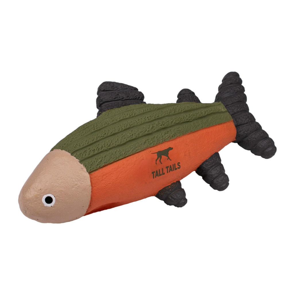 Tall Tails Fish Latex Squeaker Dog Toy, 9-in