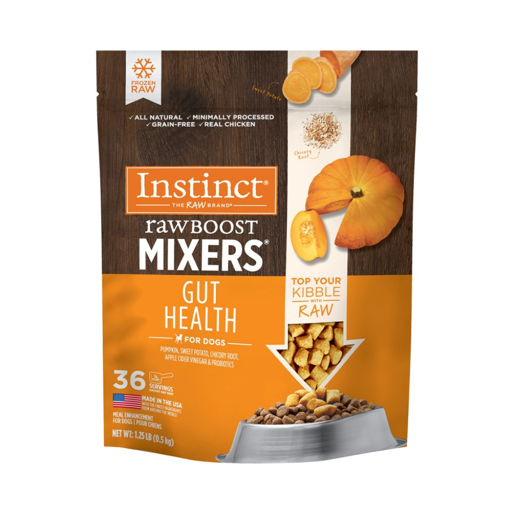 Instinct Raw Boost Mixers Gut Health Frozen Dog Food Topper, 1.25-lb