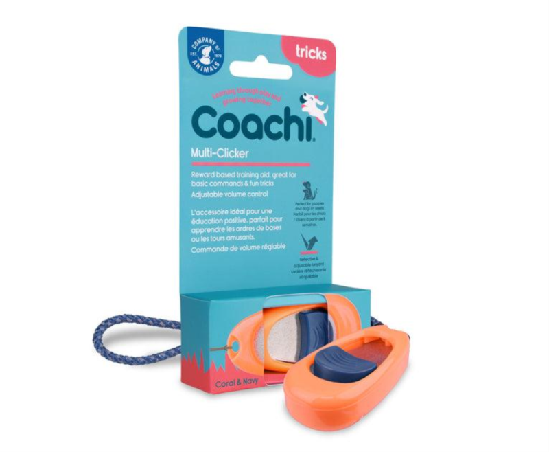 The Company of Animals Coachi Multi-Clicker Dog Training Tool, Coral