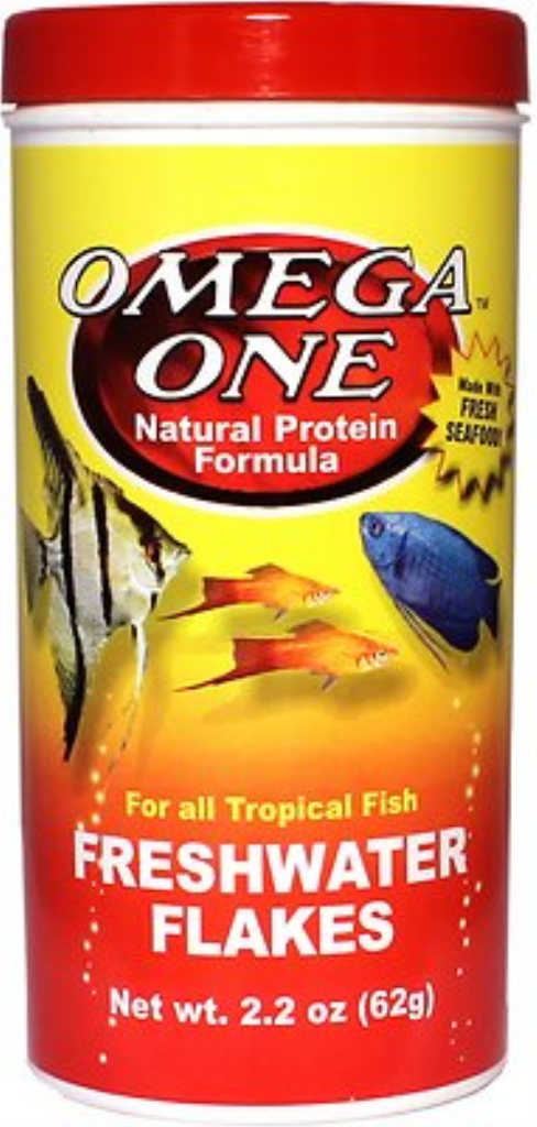 Omega One Freshwater Flakes Tropical Fish Food, 2.2-oz jar