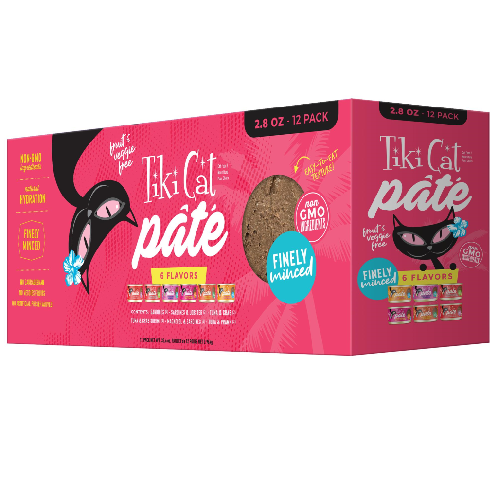 Tiki Cat Grill Pate Variety Pack Wet Cat Food Can, 2.8-oz, 12-pk