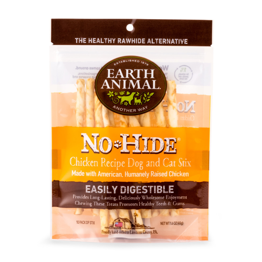 Earth Animal No-Hide Chicken Stix Chew Dog Treat, 10-pk