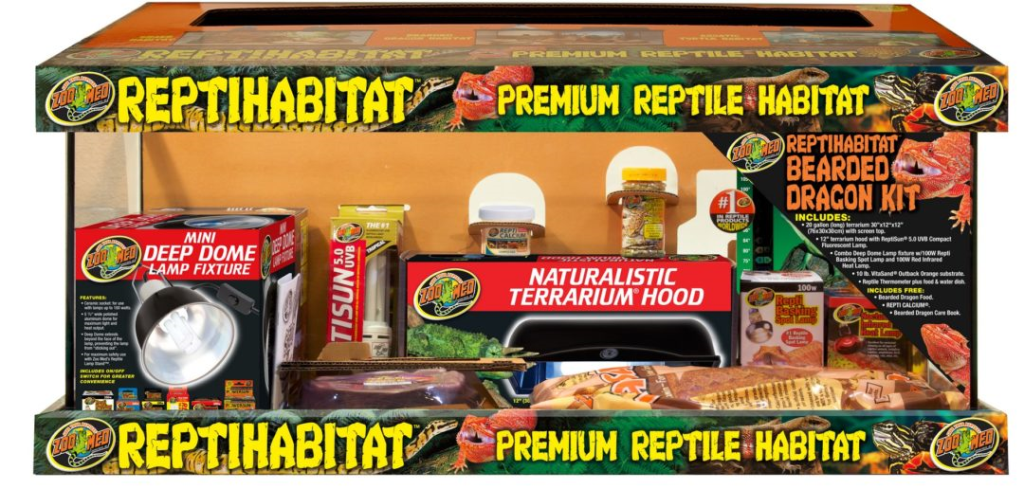 Zoo Med Reptihabitat Premium Reptile Habitat Bearded Dragon Kit, 20-gallon