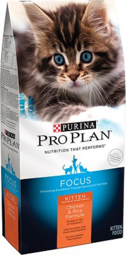 Purina Pro Plan Focus Kitten Chicken & Rice Formula Dry Cat Food, 7-lb