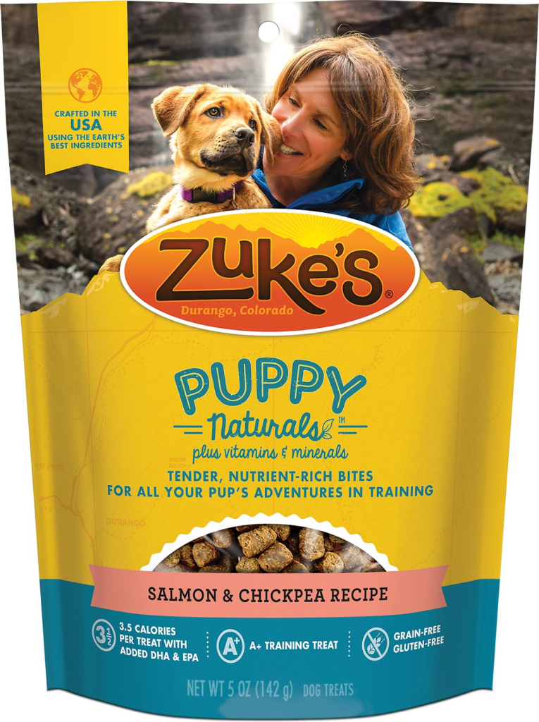 Zuke's Puppy Naturals Salmon & Chickpea Recipe Dog Treats, 5-oz