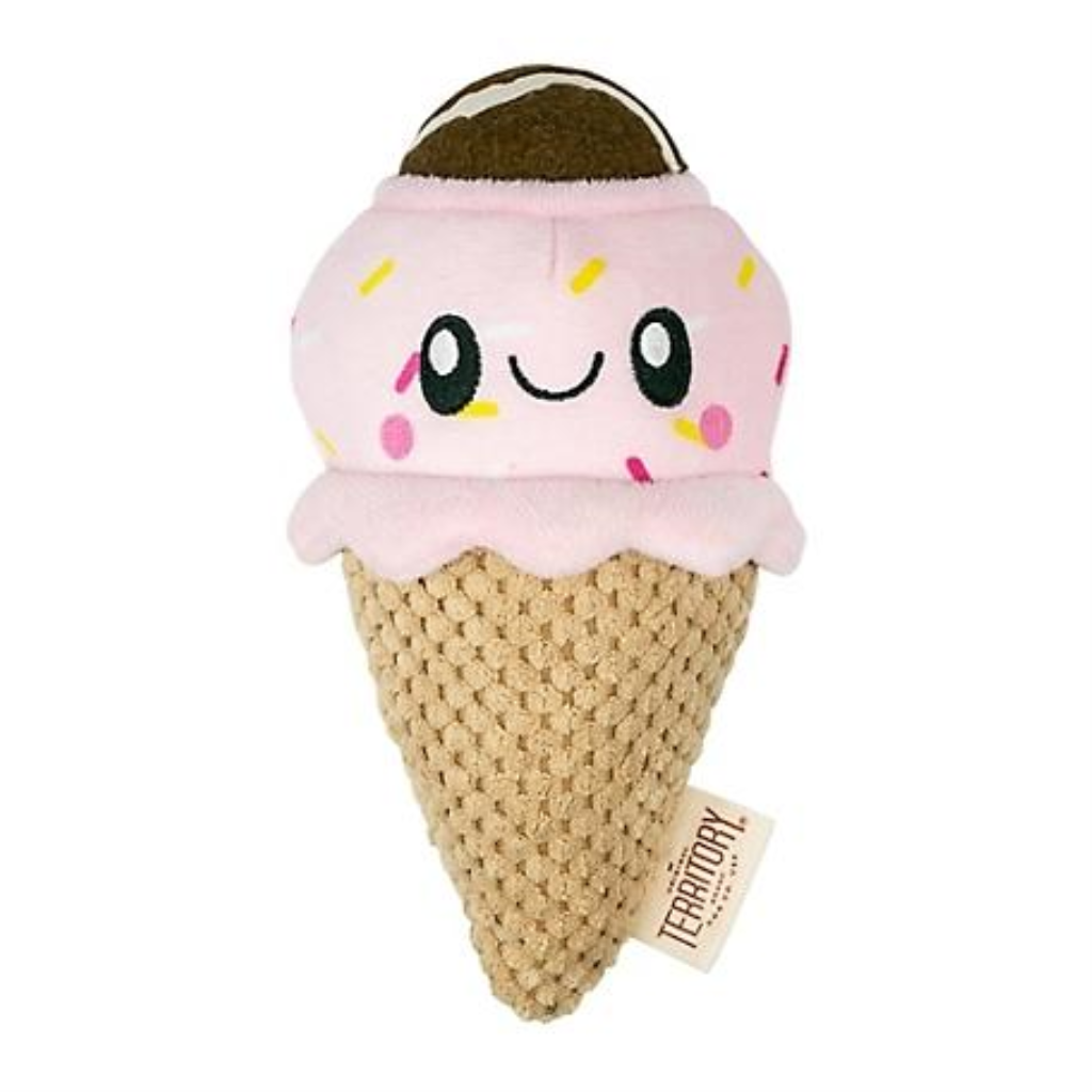 Original Territory Ice Cream 2-in-1 Dog Toy, Light Pink, 8-in