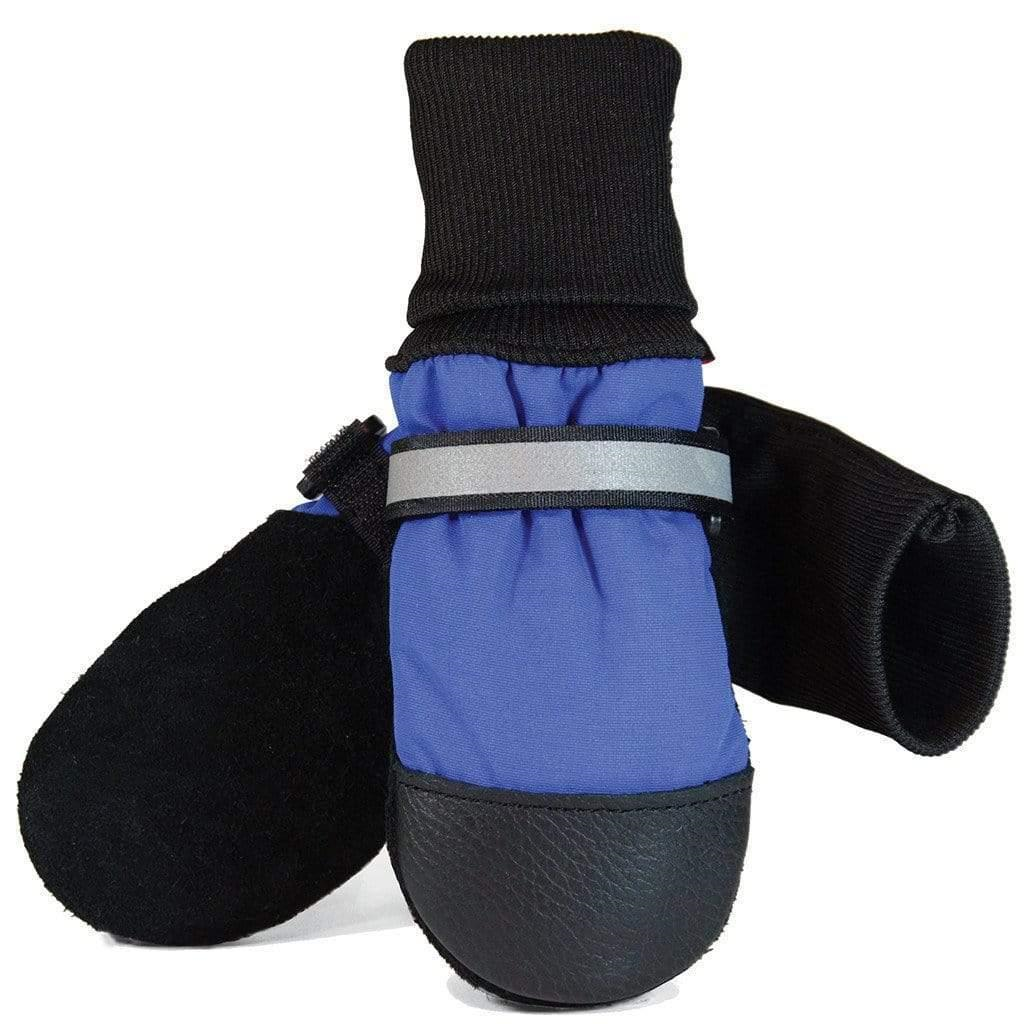 Muttluks Original Fleece-Lined Dog Boots, Blue, Set of 4, Itty Bitty