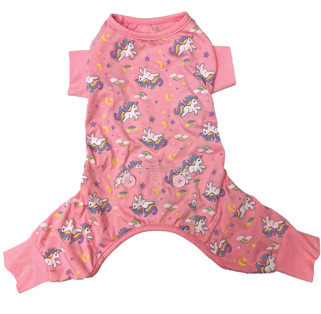 Ethical Pet Unicorn PJ for Dogs, Pink, Medium