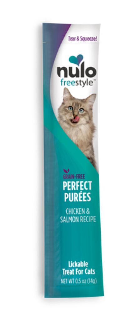 Nulo Cat FreeStyle Perfect Purees Chicken & Salmon Recipe Lickable Cat Treat, 0.5-oz